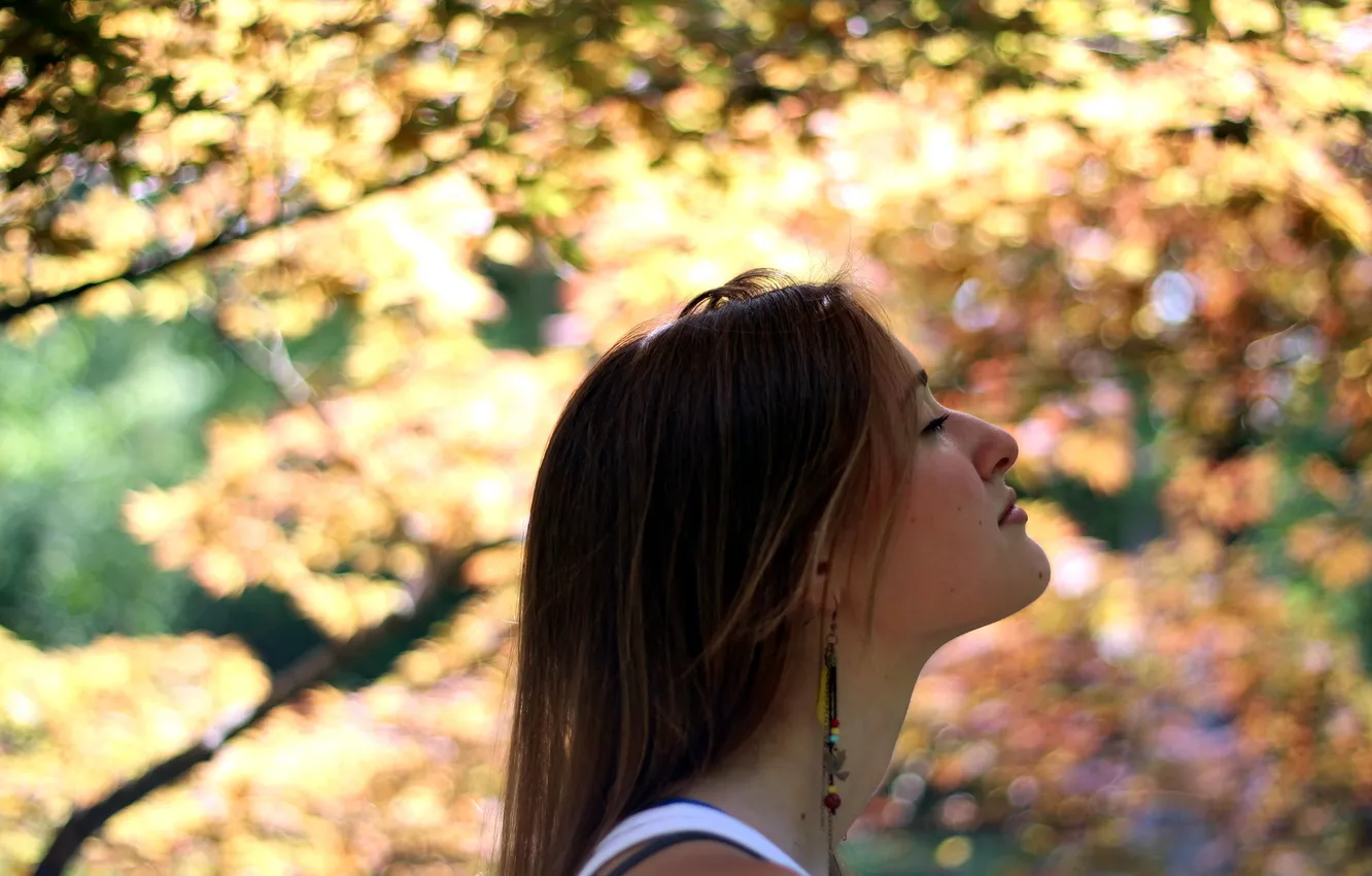 Photo wallpaper girl, background, portrait