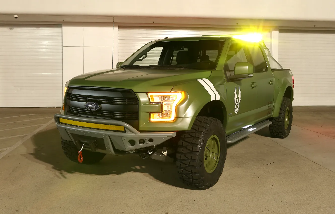 Photo wallpaper Green, Special Edition, Ford F-150, Halo Sandcat