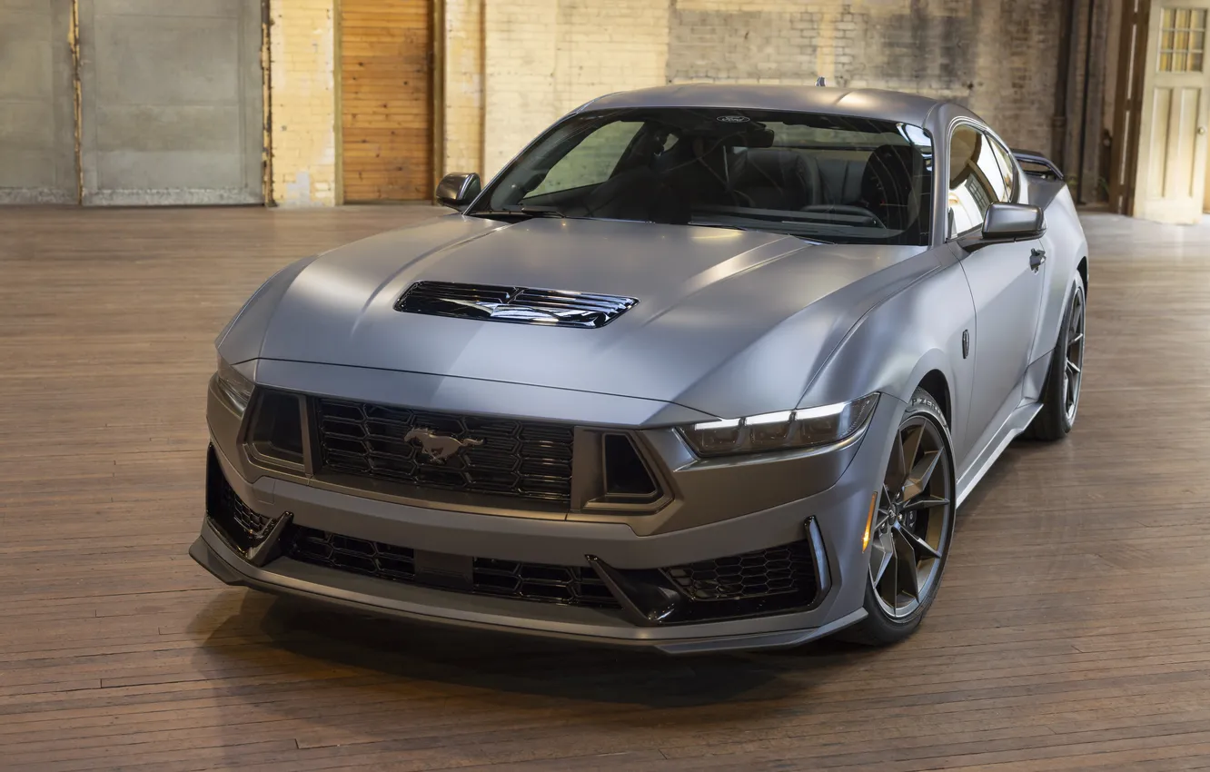 Photo wallpaper Mustang, Ford, Ford Mustang Dark Horse Matte Clear Film
