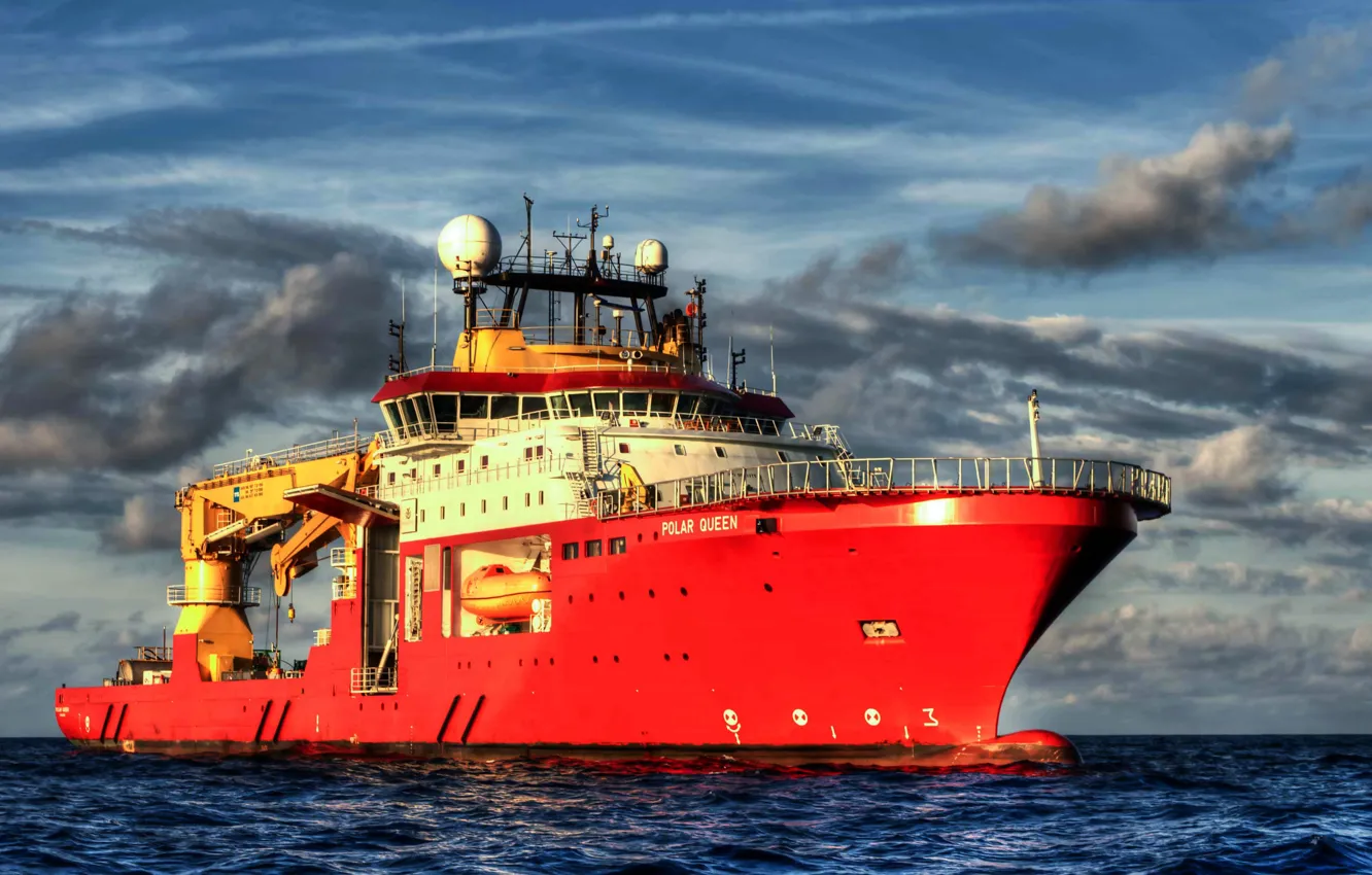 Photo wallpaper HDR, The ocean, Sea, The ship, Vessel, Offshore, Offshore Supply Ship, Supply Ship