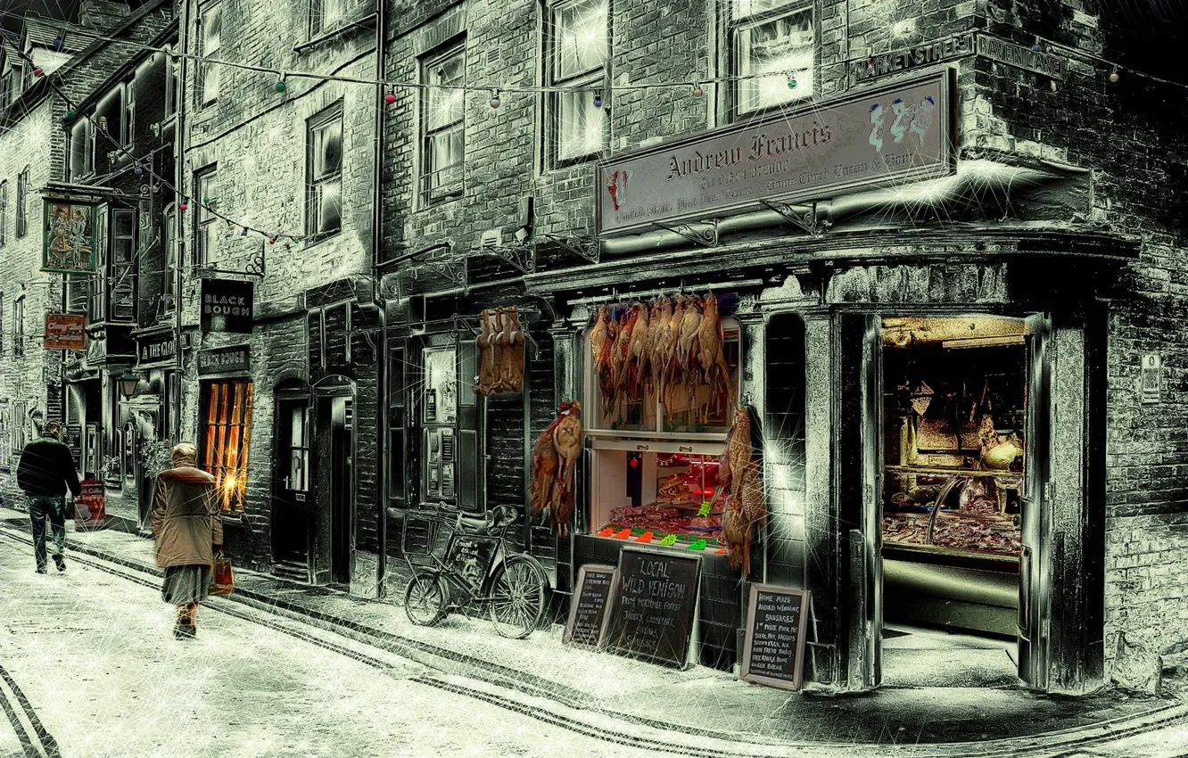 Photo wallpaper the city, style, background, street