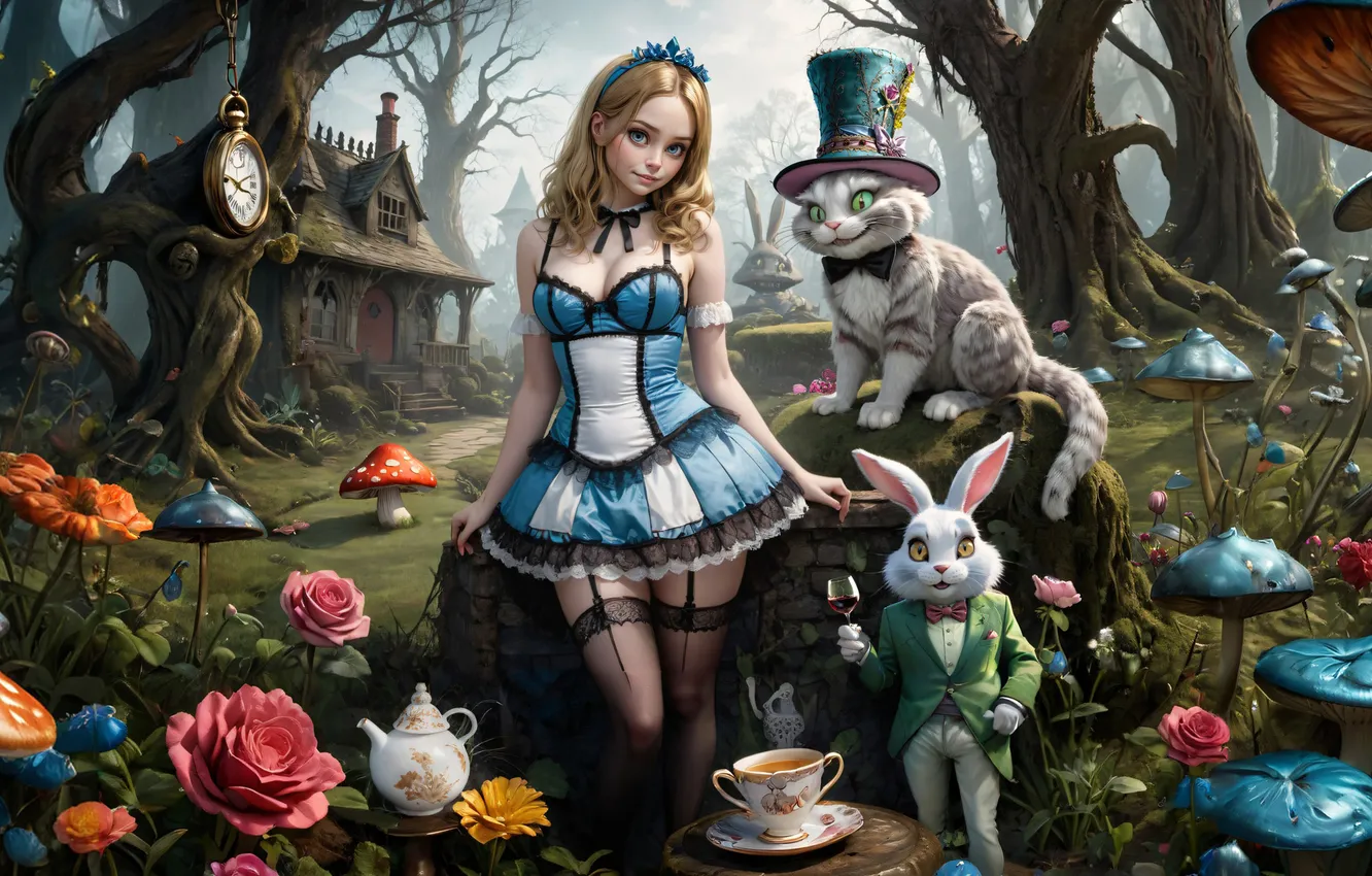 Photo wallpaper the film, the game, Alice in Wonderland