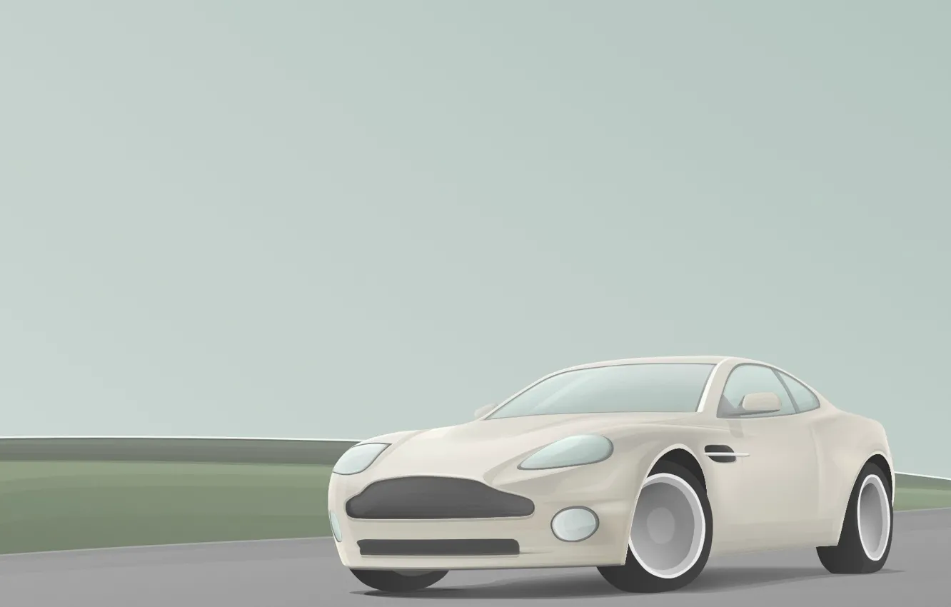 Photo wallpaper dream, simple, easy, grey, dream, Aston Martin, certainty, vector