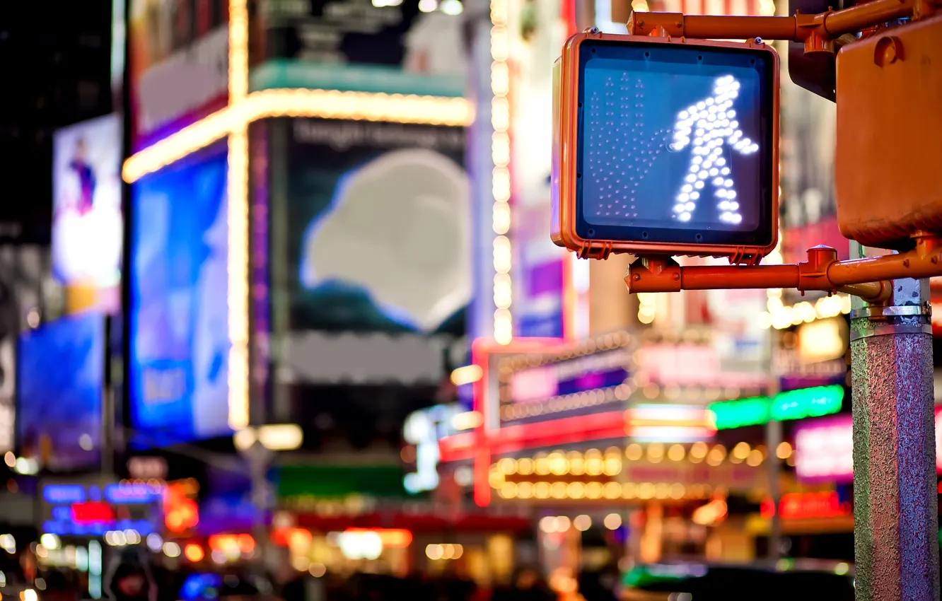 Photo wallpaper light, night, city, the city, street, blur, light, night