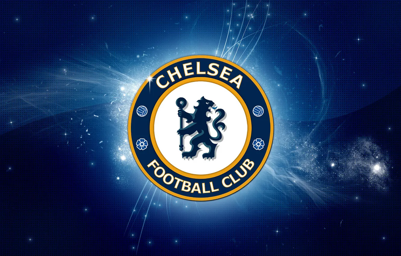 Photo wallpaper blue, football, logo, club, Background, emblem, Chelsea.
