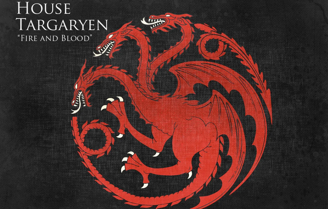 Photo wallpaper Game of Thrones, fire and blood, House Targaryen