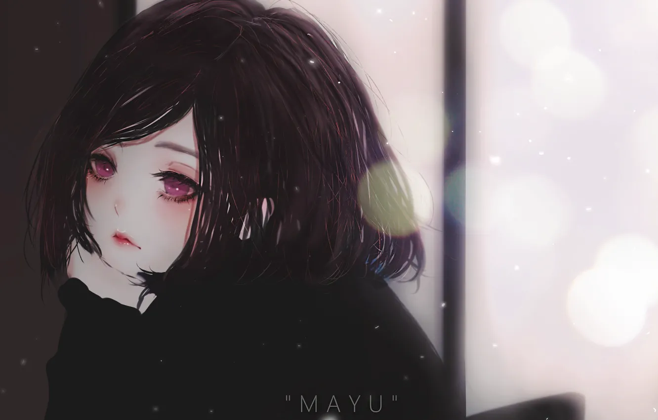 Photo wallpaper girl, bokeh, Mayu, by KyrieMeii02