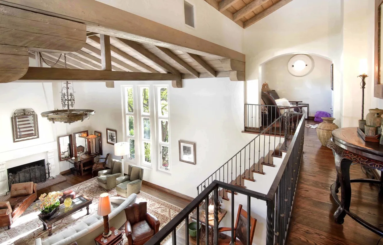 Photo wallpaper design, style, Villa, interior, Los Angeles, living room, Suite, Los Angeles