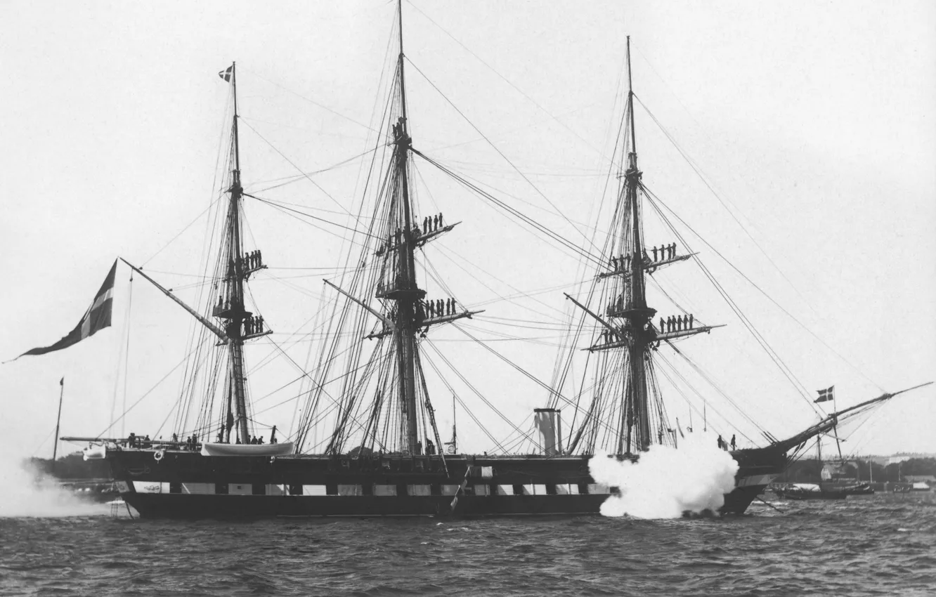 Photo wallpaper Denmark, sailing frigate, Zeeland