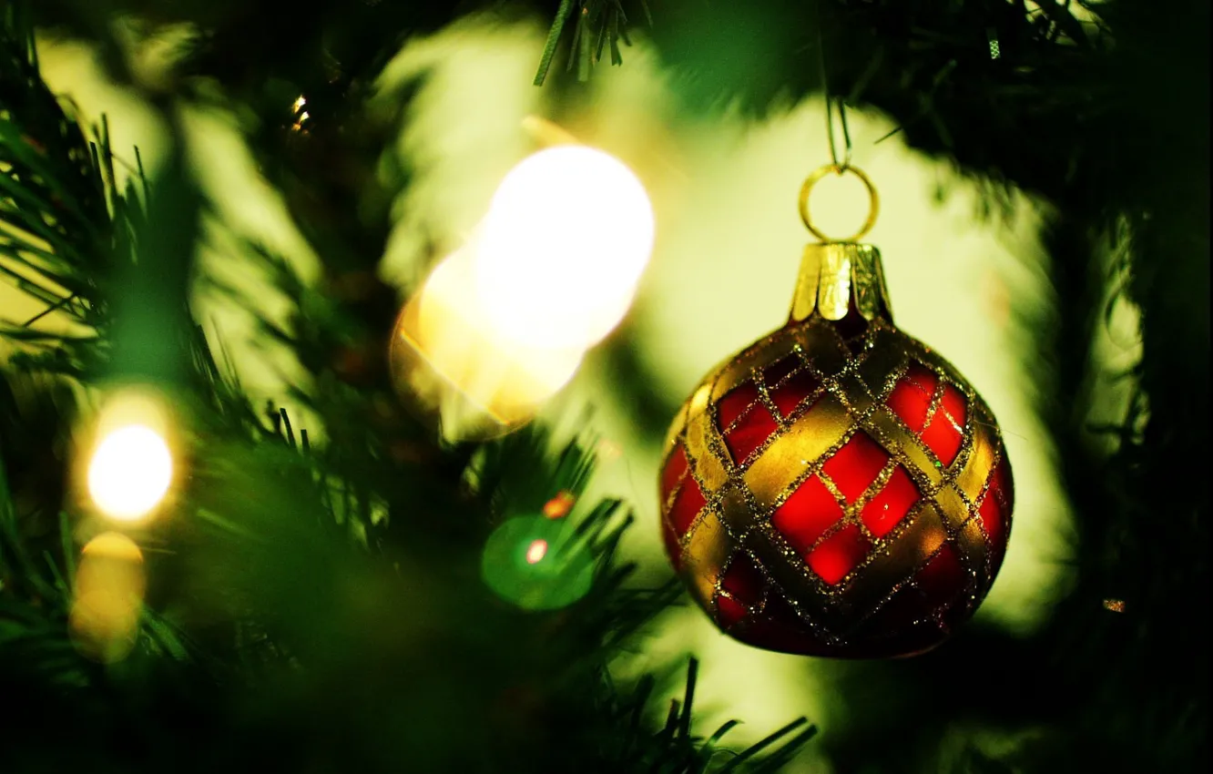 Photo wallpaper needles, photo, background, mood, holiday, Wallpaper, toy, tree