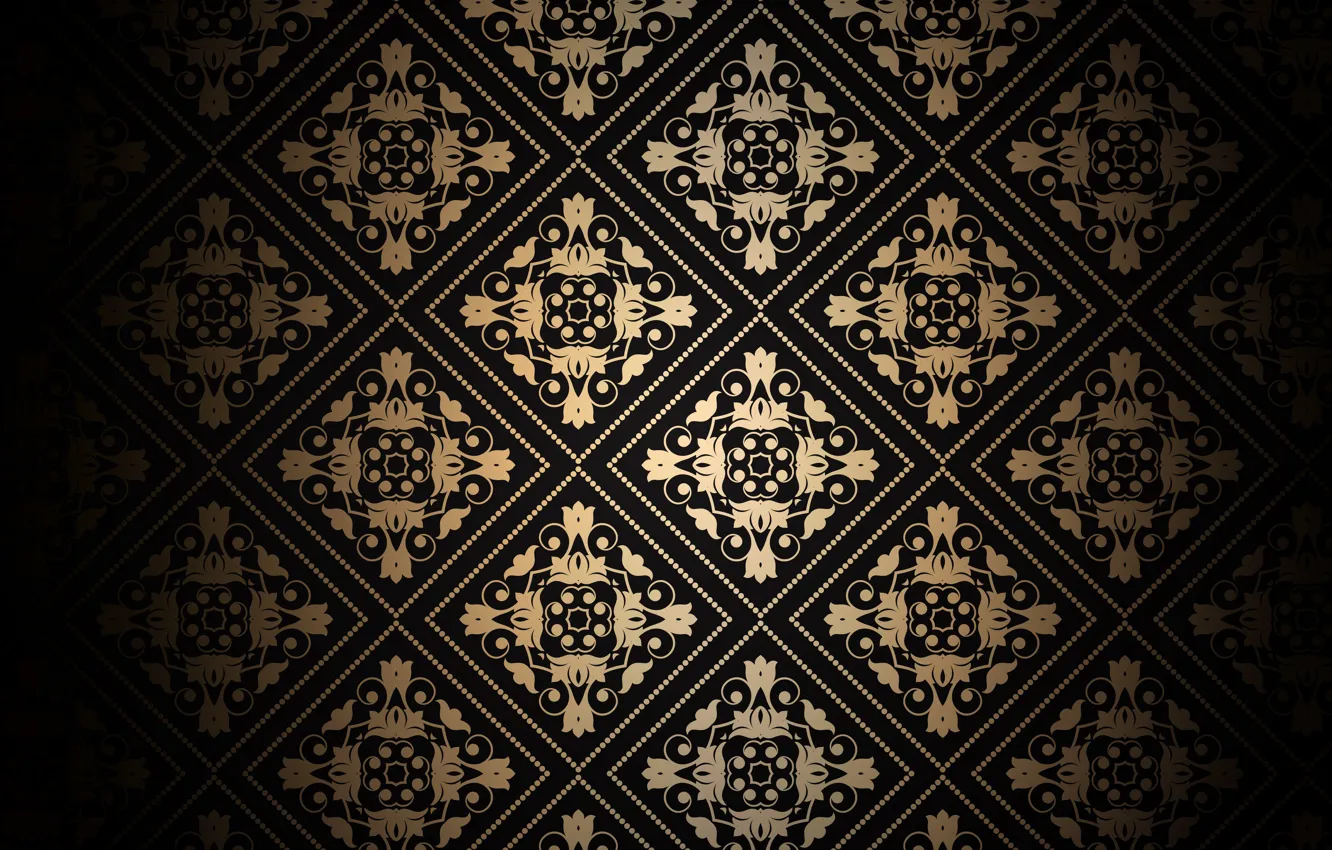 Photo wallpaper texture, wallpaper, golden, ornament, elegant