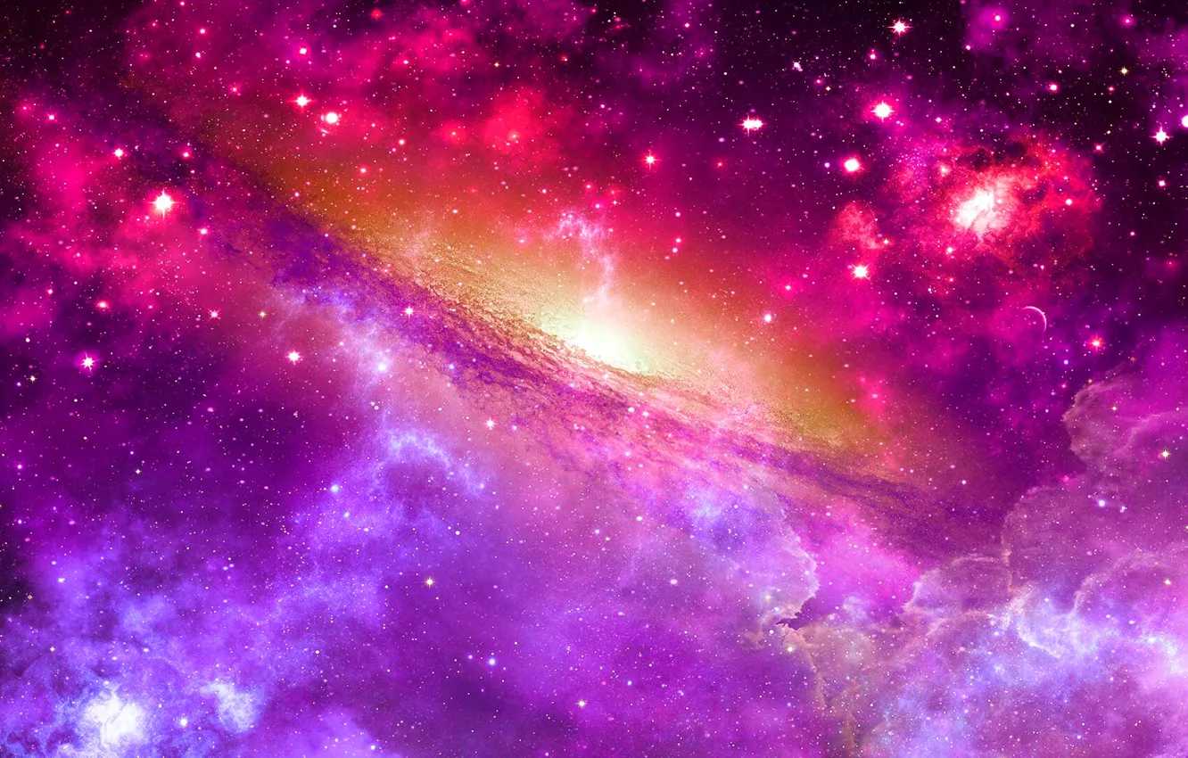 Photo wallpaper stars, light, nebula, the universe