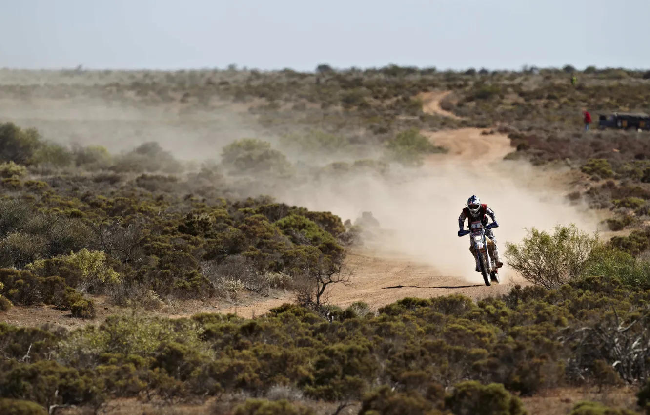 Photo wallpaper race, sport, dust, motorcycle, Rally, Dakar, Dakar, Rally