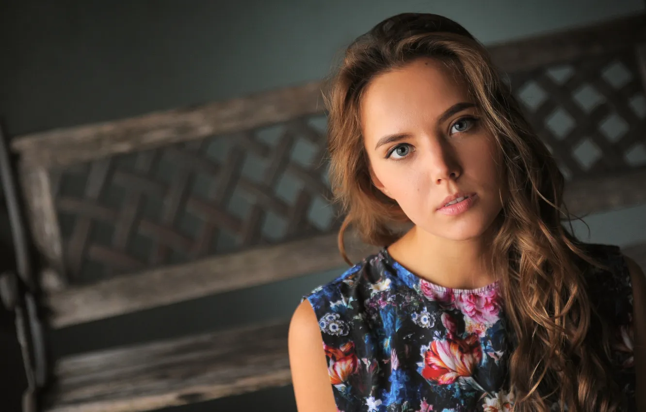 Photo wallpaper look, portrait, Katya Clover