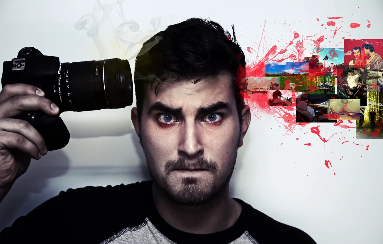 Photo wallpaper the situation, shot, the camera, guy