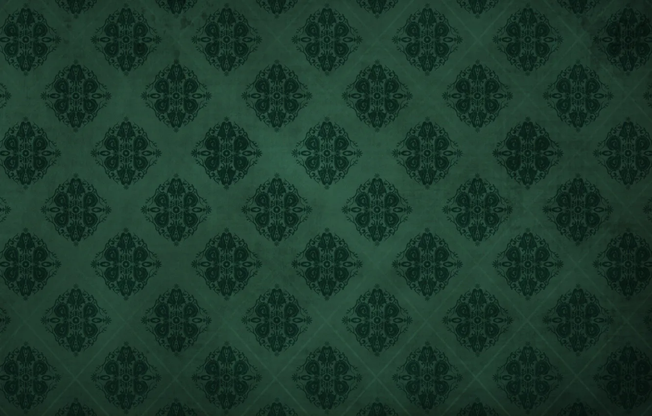 Photo wallpaper green, background, pattern, dark, ornament