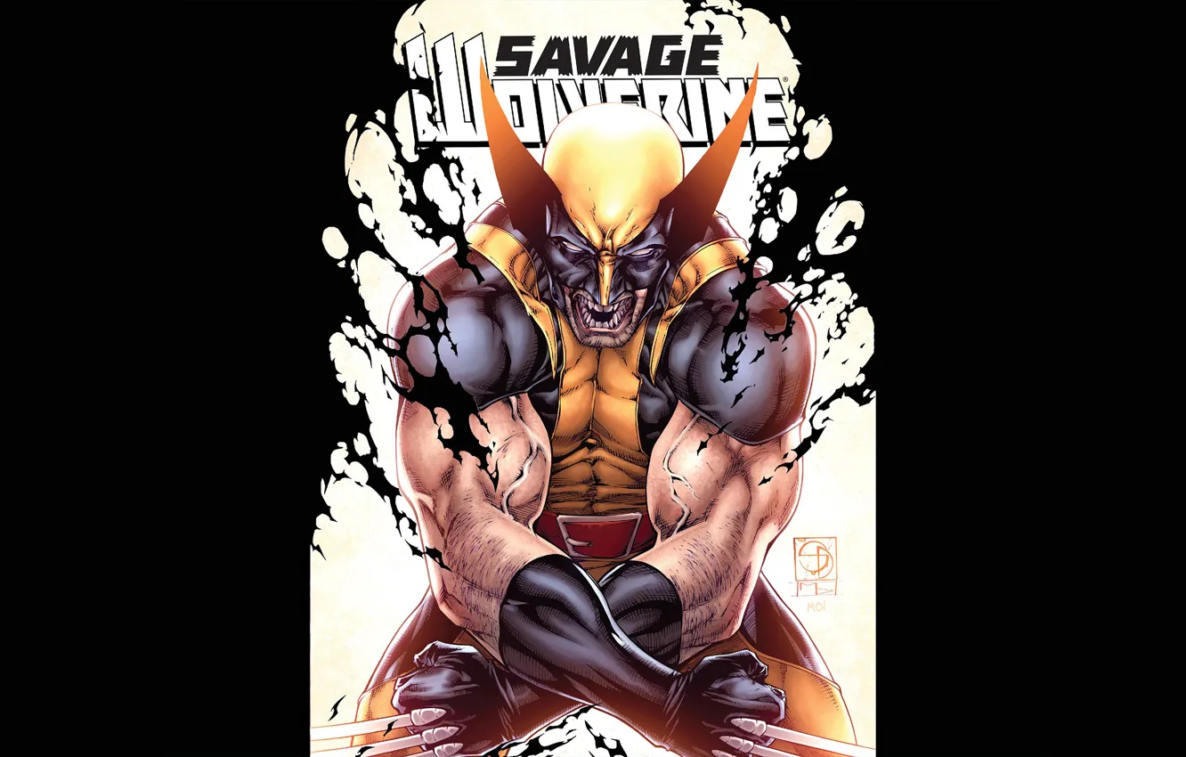 Photo wallpaper anger, rage, claws, Wolverine, Logan, Wolverine, Logan, comic