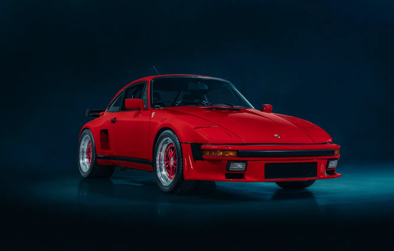 Photo wallpaper red, car, the front, TURBO, PORSCHE 930
