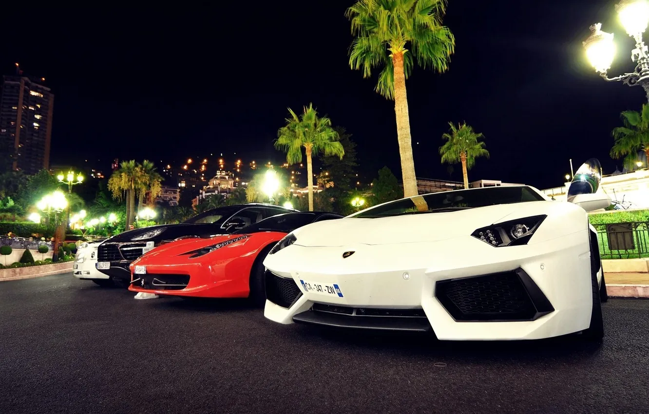 Photo wallpaper white, LP700-4, Lamborghini Aventador