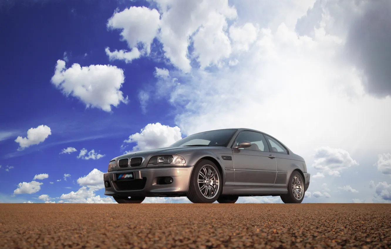 Photo wallpaper the sky, BMW M3, WallPaper, gravel