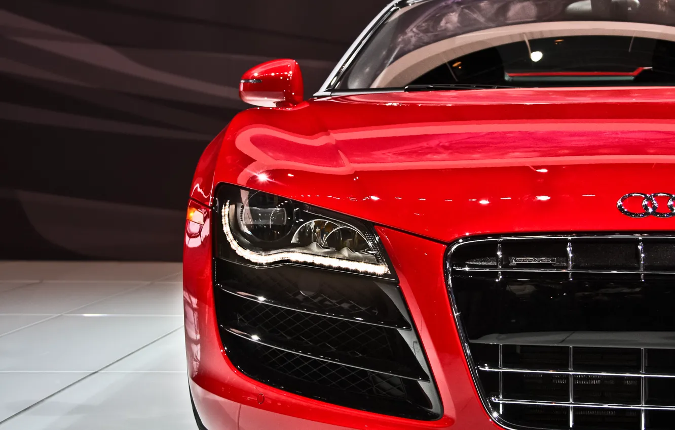 Photo wallpaper machine, auto, red, Audi