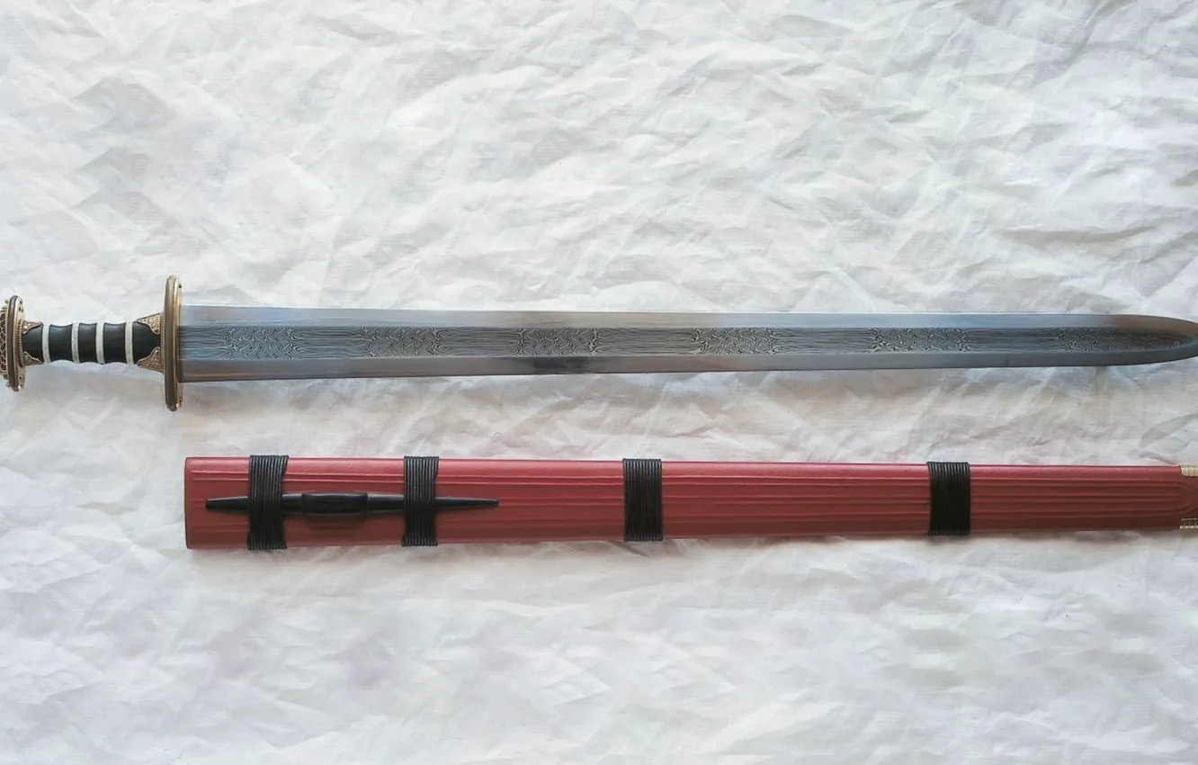 Photo wallpaper sword, blade, sheath, Sutton Hoo, Meroving, The Anglo-Saxons, Patrick Bart, Smoke Sutton Hoo