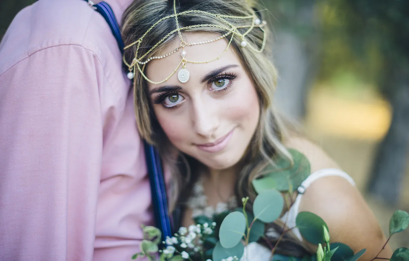 Photo wallpaper look, girl, makeup