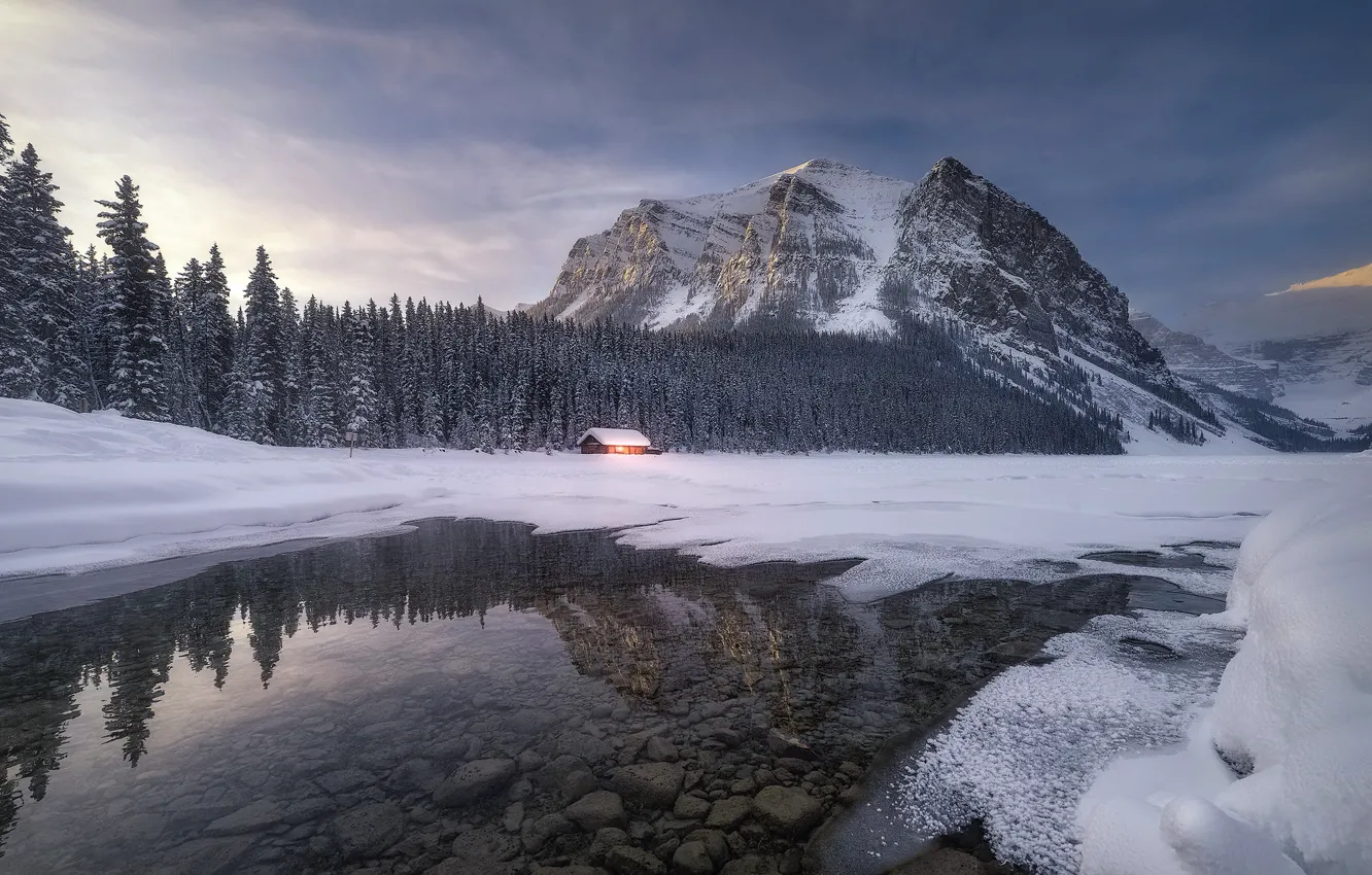 Photo wallpaper Winter, Canadian Rockies, Banff National Parks