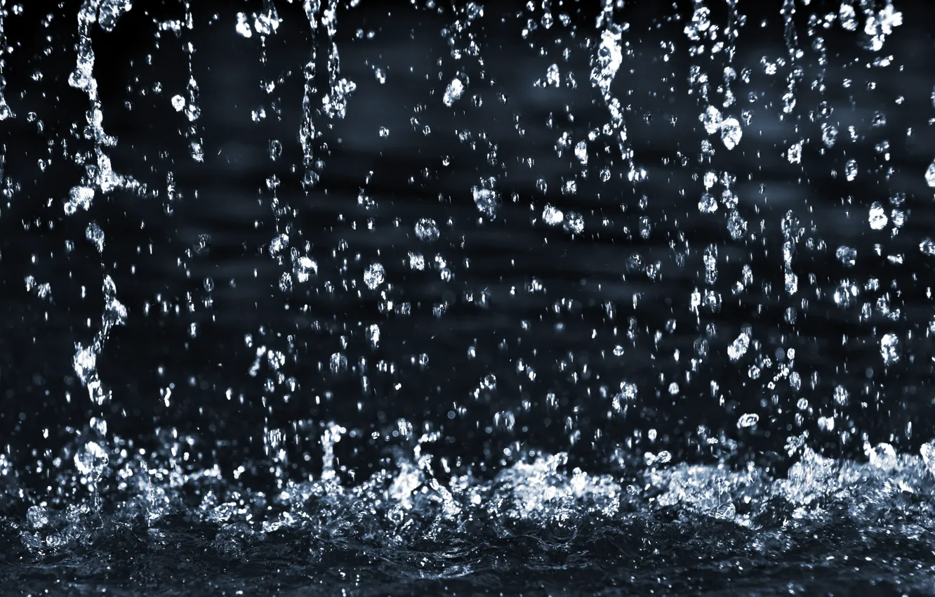 Photo wallpaper water, drops, Rain