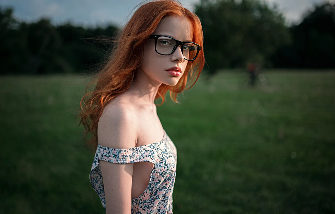 Photo wallpaper glasses, freckles, Kate, Katyusha, George Chernyadev, Catherine Jasnogorodska