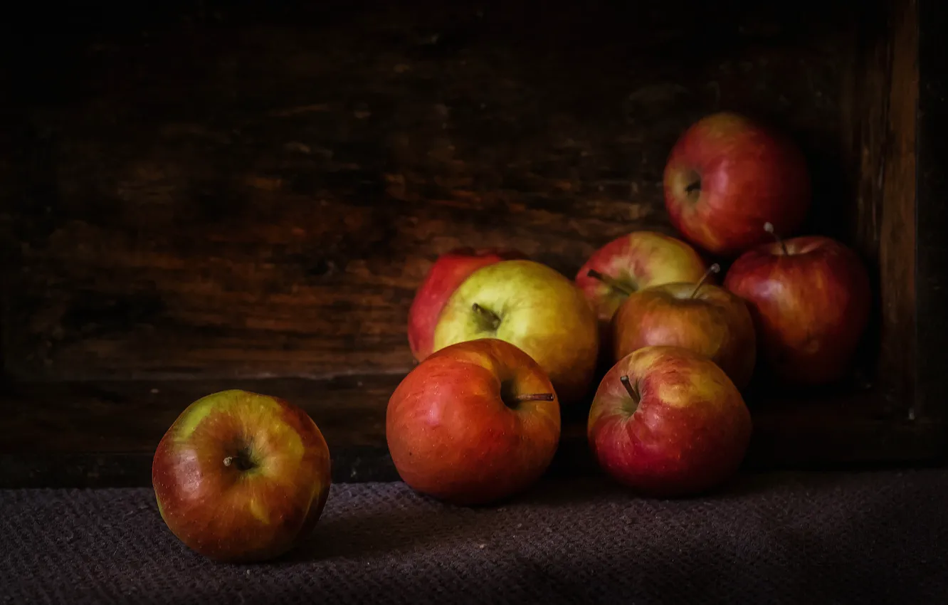 Photo wallpaper apples, fruit, still life