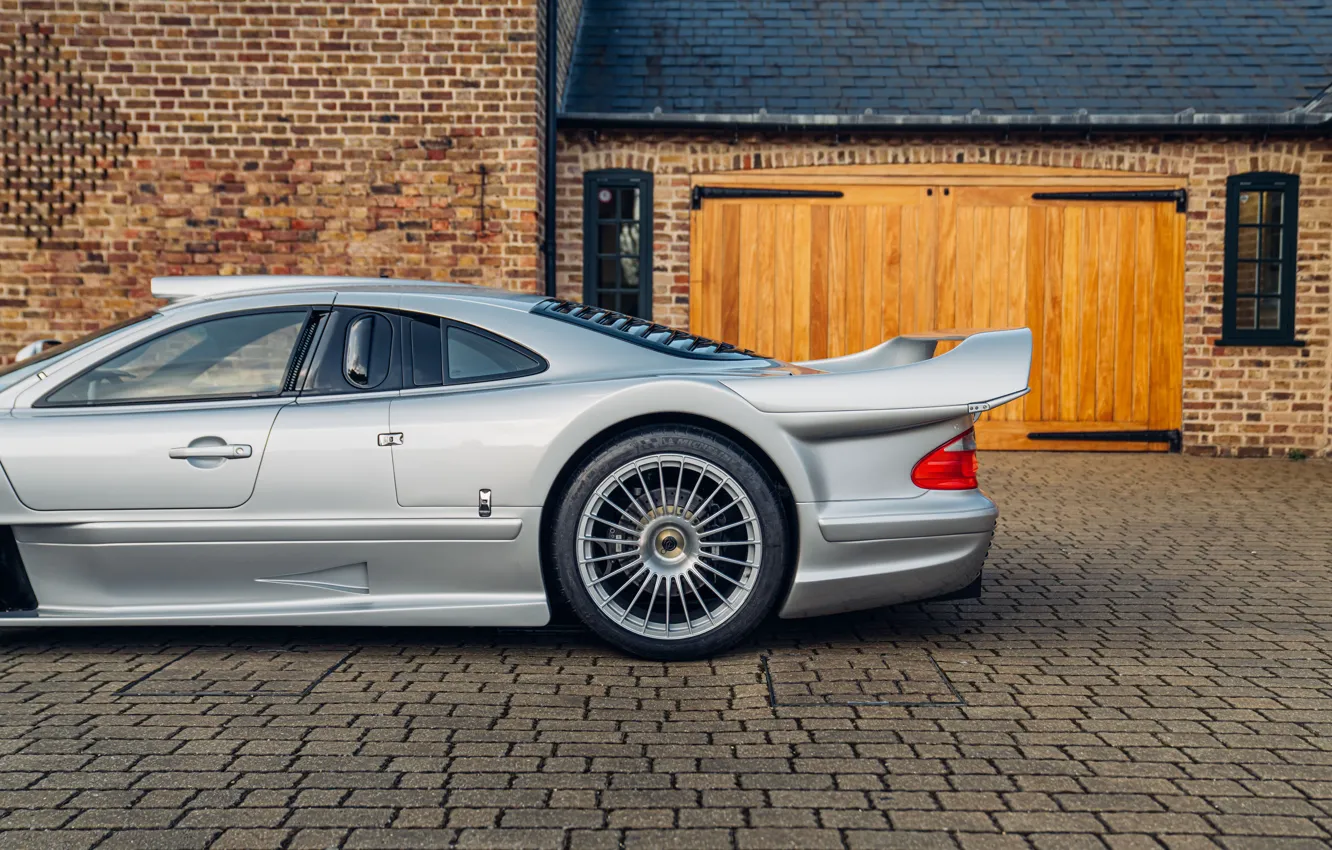 Photo wallpaper Mercedes-Benz, close-up, AMG, CLK, side view, Mercedes-Benz CLK GTR AMG Coupe