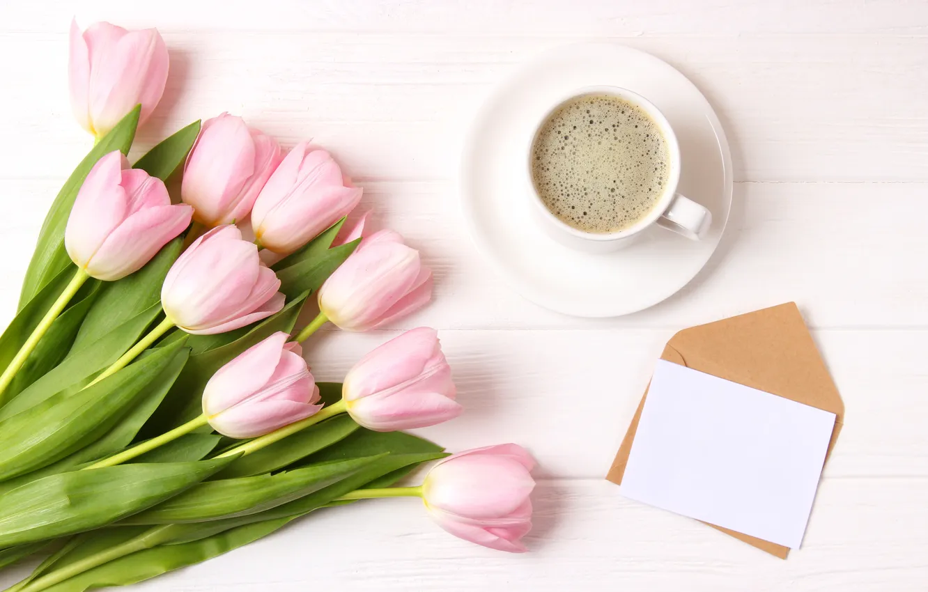 Photo wallpaper love, flowers, romance, bouquet, tulips, love, pink, flowers
