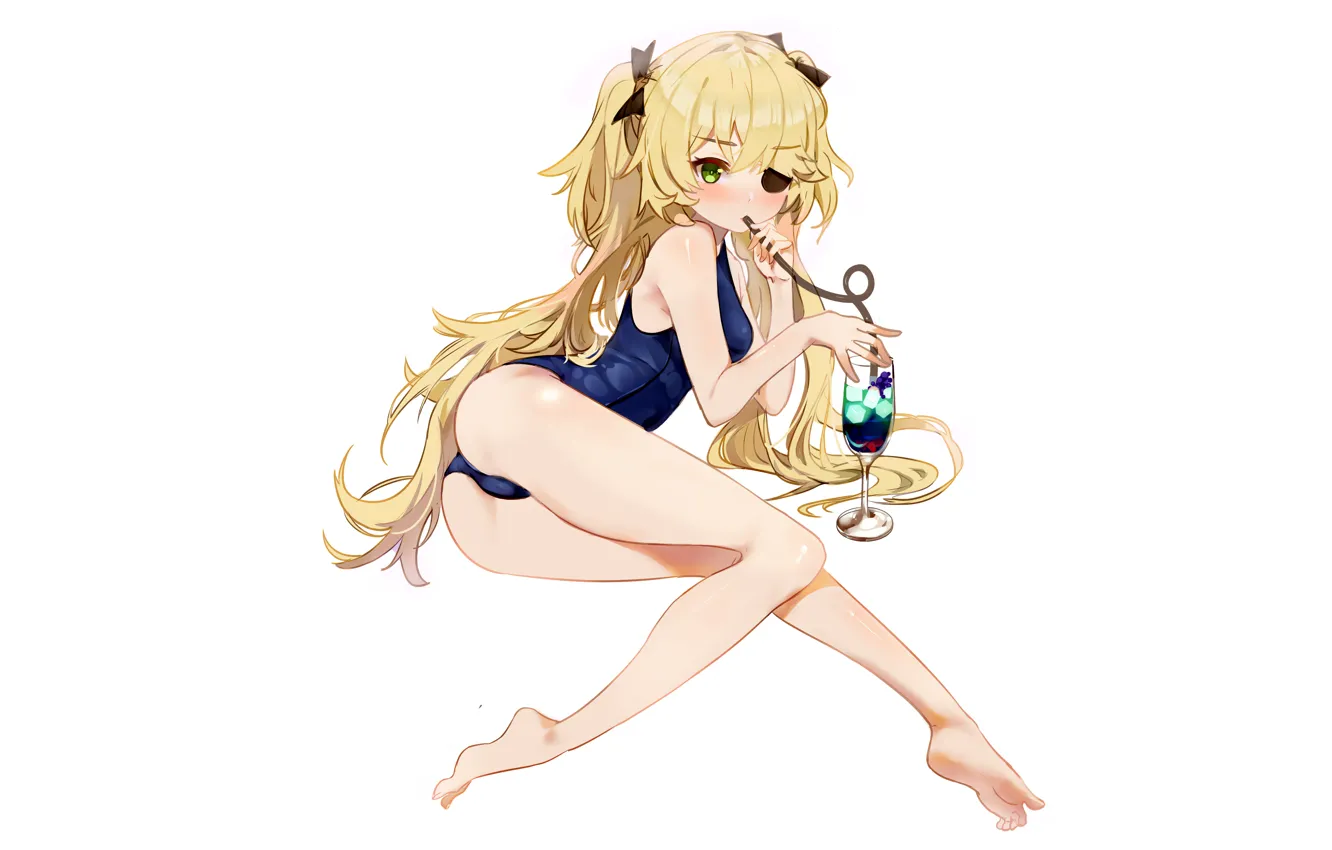 Photo wallpaper girl, sexy, ass, long hair, legs, anime, beautiful, twintails