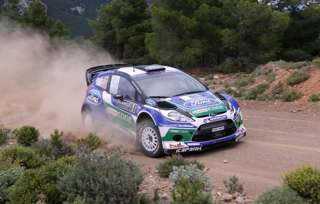 Photo wallpaper machine, auto, race, sport, speed, Ford, dust, day