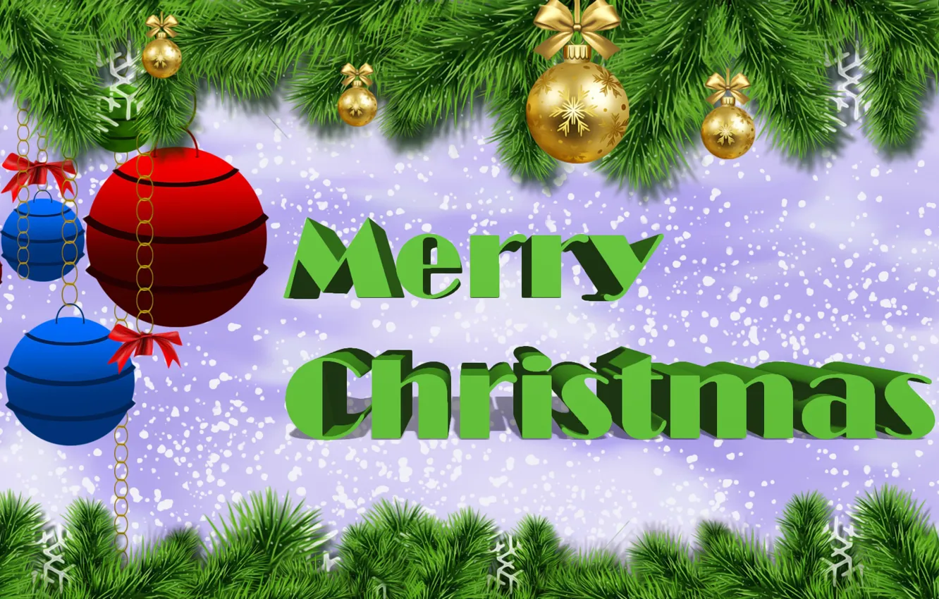 Photo wallpaper Graphics, Christmas, Twigs