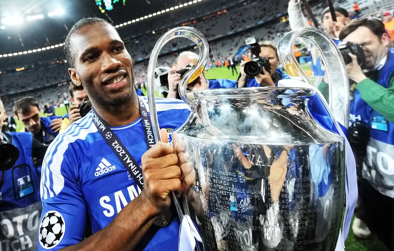 Photo wallpaper Chelsea FC.Champion, Didier Drogba, Didier Drogba