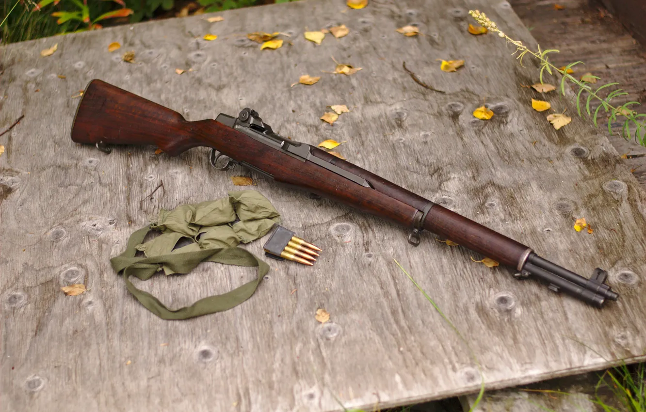 Photo wallpaper rifle, clip, self-loading, M1 Garand