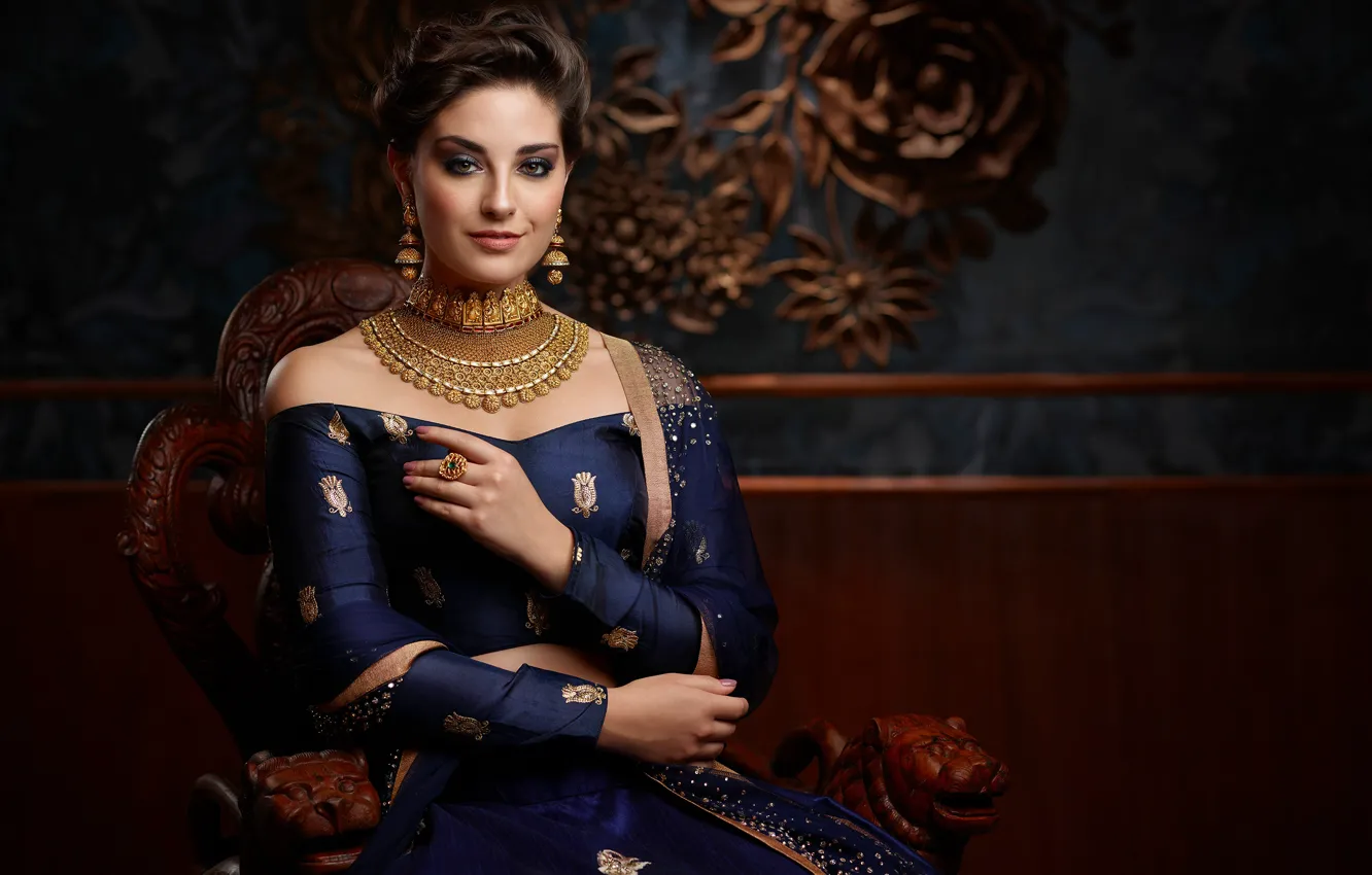 Photo wallpaper girl, fashion, smile, beautiful, model, beauty, brunette, pose