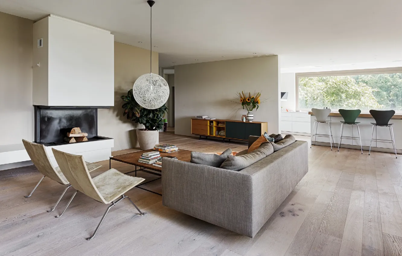 Photo wallpaper design, style, interior, Switzerland, kitchen, Switzerland, living room, dining room