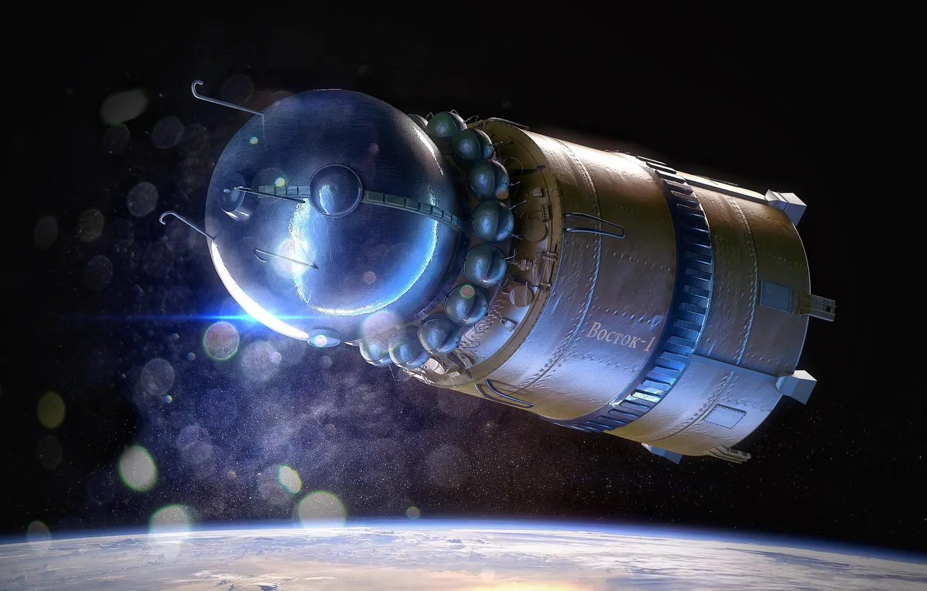 Photo wallpaper space, spaceship, Vostok-1