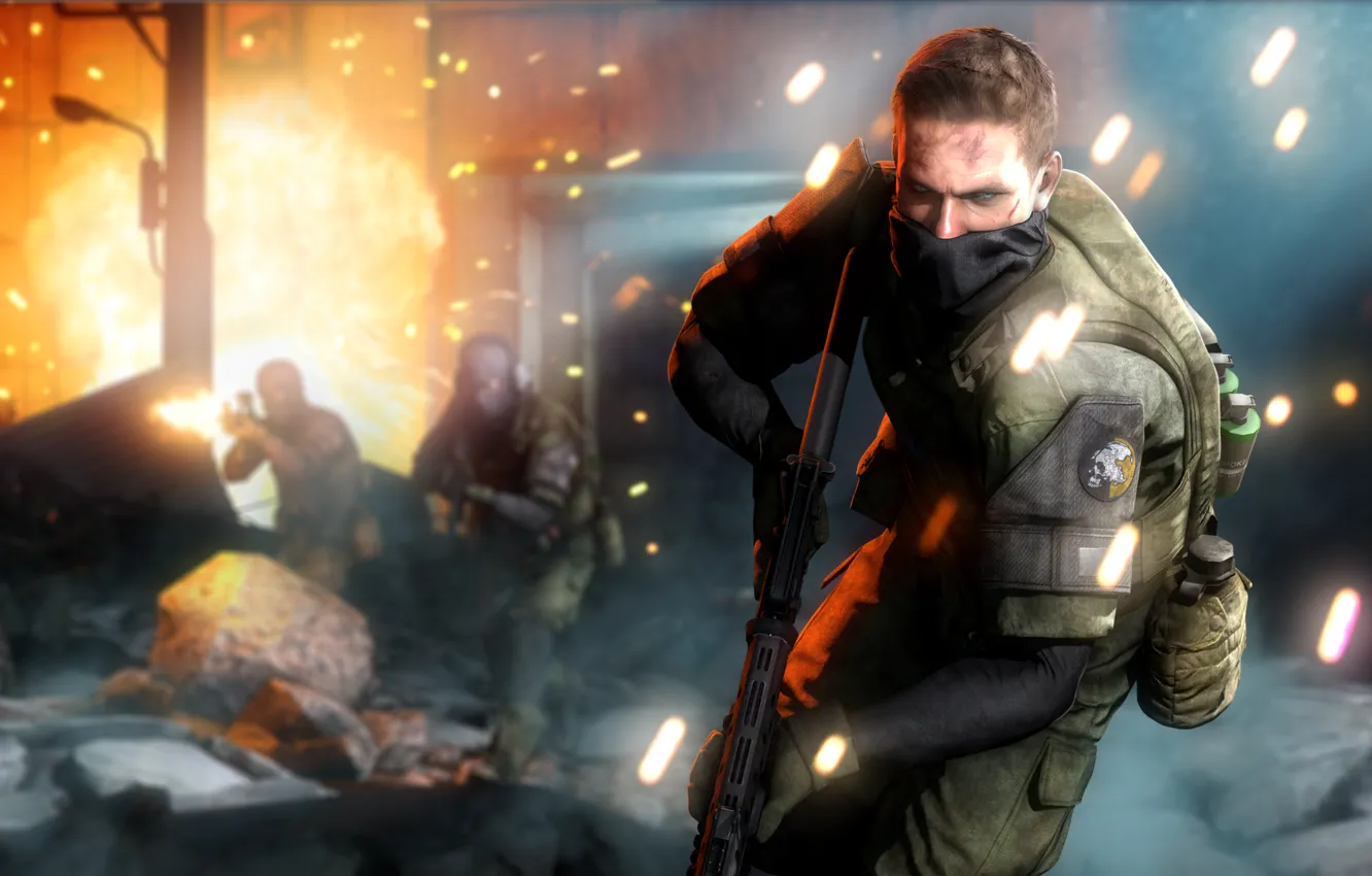 Photo wallpaper fire, soldiers, fan art, mgs, Metal Gear Solid V: The Phantom Pain, Metal Gear Solid …