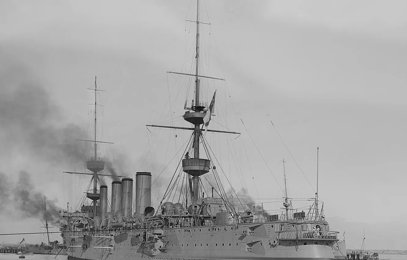 Photo wallpaper UK, armored cruiser, The Royal Navy, HMS Poverful