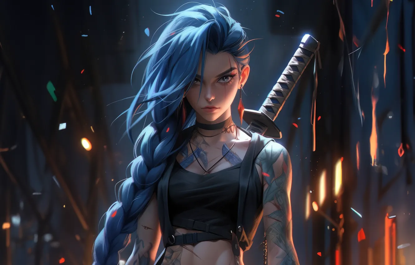 Photo wallpaper jinx, explosive, arcane, mayhem