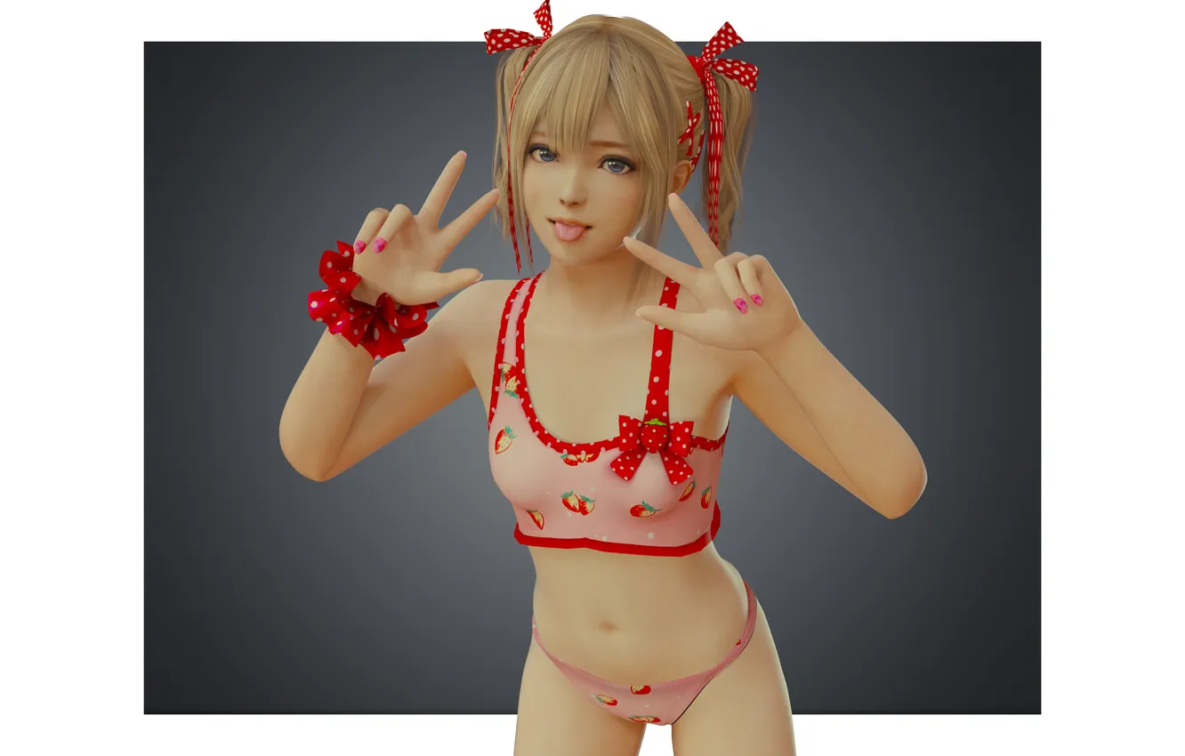 Photo wallpaper girl, sexy, lingerie, bra, cleavage, dead or alive, panties, boobs