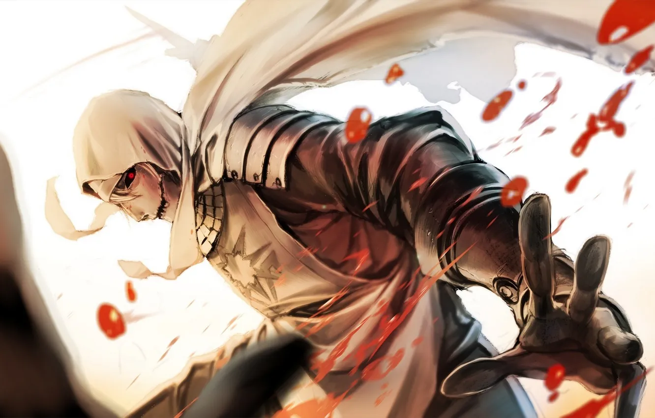 Photo wallpaper blood, anime, art, hood, guy, Gloria, otani