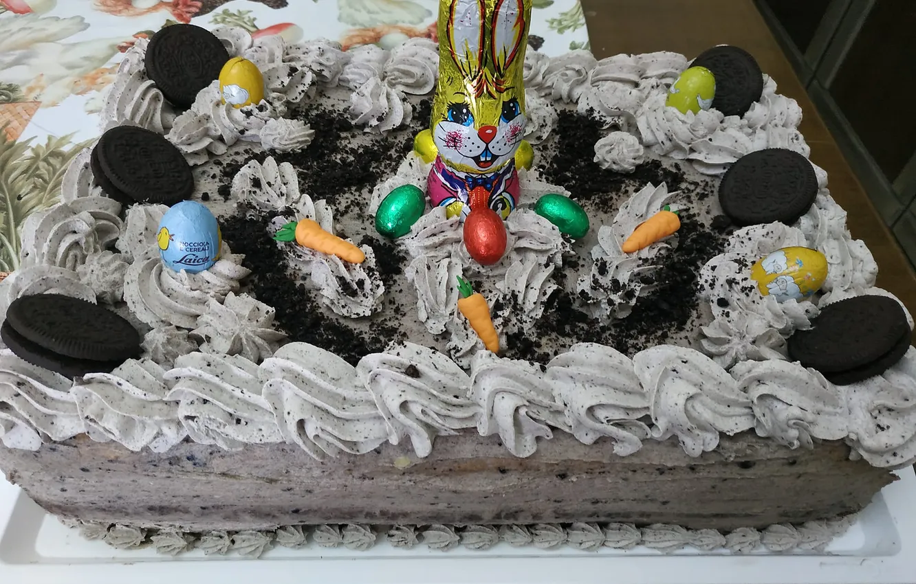 Photo wallpaper cake, chocolate, Whipped Cream