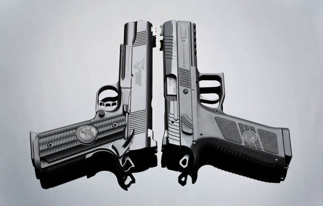 Photo wallpaper gun, background, pair
