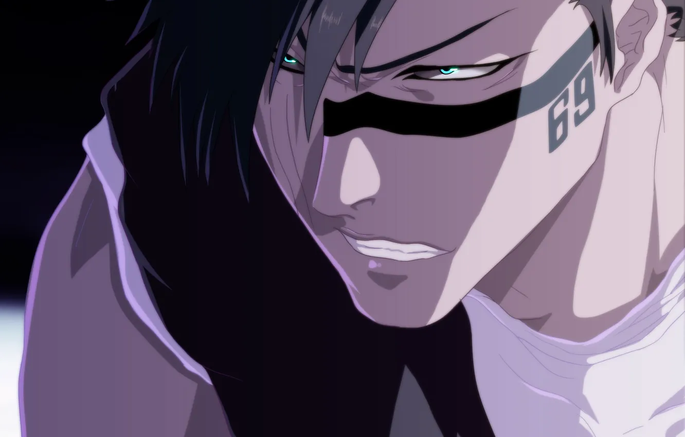 Photo wallpaper face, anime, art, guy, Bleach, Shuhei Hisagi