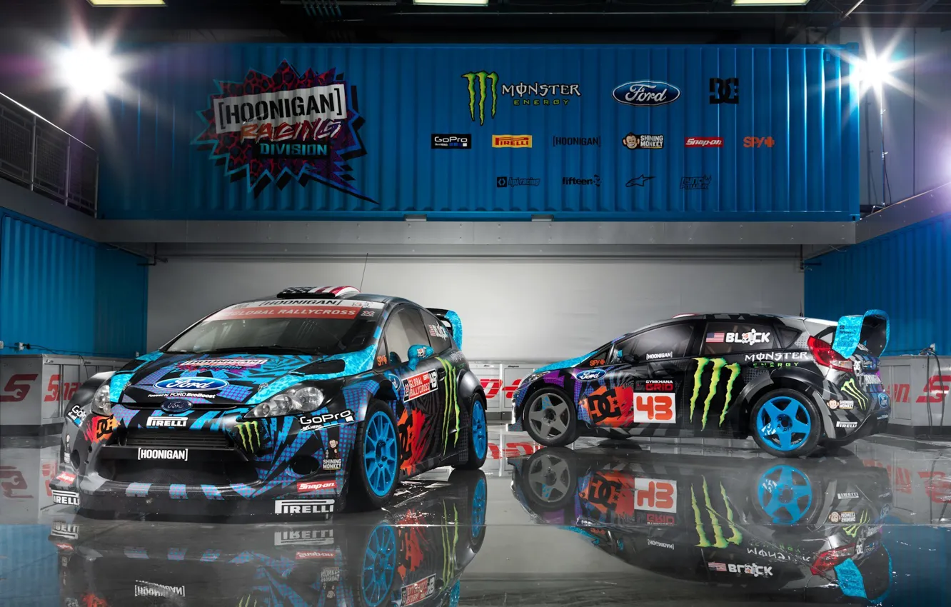 Photo wallpaper ford, rally, wrc, fiesta, Ken Block, rallycross